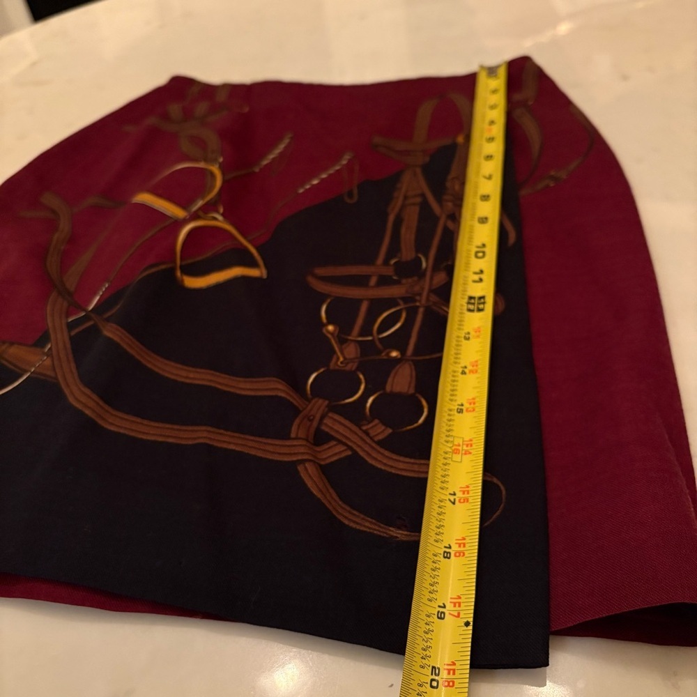 Ralph Lauren Vintage 80s Equestrian Mini Skirt Horse Bit Stirrup Wool Wrap Short - Picture 9 of 16